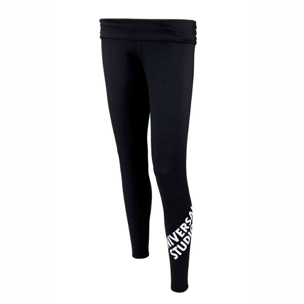 Universal Studios Logo Black Adult Leggings Women's Size XL